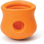 West Paw Zogoflex Toppl Treat Dispensing Dog Toy Puzzle – Interactive Chew Toys for Dogs – Dog Toy for Moderate Chewers, Fetch, Catch – Holds Kibble, Treats, Small 3", Tangerine
