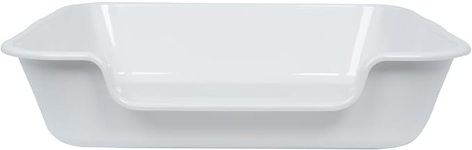 2 Pack Extra Large Dog Litter Box Pan Tray (ABS Material), Low Entry Jumbo Senior Litter Boxes for Multiple Kitten Big Cats, Pet Safe Indoor Dog Potty (Light Gray, 24" L x 20" W)