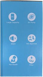 Stainless Steel Cat Water Fountain: 88oz/2.6L Ultra Quiet Pet Fountain with Flower Kitty Spout & LED Blue Light Water Dispenser with Water Level Window for Cats/Dogs Indoor (Silver) - IHOUONE