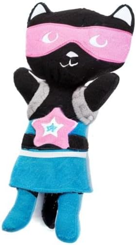 Jax & Bones Squeaky Dog Toys - 11" Tough Wool Squeak Toy for Dogs - Reinforced Seams for Moderate Chewers | Kicky The Cat