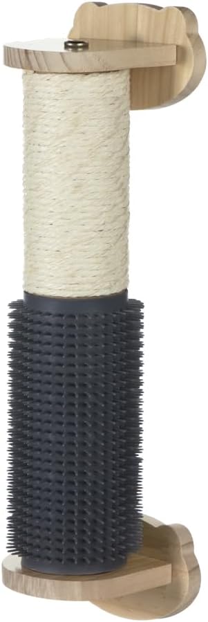 haozaikeji Cat Scratching Post for Crate Cage, Cage Mount Cat Scratcher Cage Scratcher Pole Natural Sisal Cat Scratching Post with Self Groomer and Massager for Indoor Cats Kitten