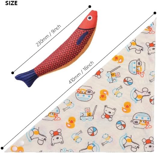 Cat Toys with Soft Chew Kicker Cat Toys for Indoor Cats & Kittens, Crinkle &Rattle Fish Sound Toy (1 Pack)