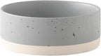 Oslo Ceramic Dog Bowl - 6'' Dog Food Water Bowl for Medium and Large Dogs, Heavy Duty Non-slip Dog Dish, Modern Scandi-Style Stoneware Pet Feeder Bowl, Dishwasher Safe (30Oz, Grey)