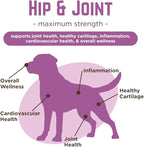 VetPro Complete Dr. Joseph's Peanut Butter Hip and Joint Dog Chews, 120 Count, Pain and Inflammation Relief with Glucosamine, Chondroitin, MSM, Turmeric, Vitamin C, Omega 3, Treats Hip Dysplasia