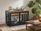 48 Inch Heavy Duty Dog Crate Furniture for Large Dogs, Decorative Pet House End Table, Extra Large Wooden Cage Kennel Furniture Indoor