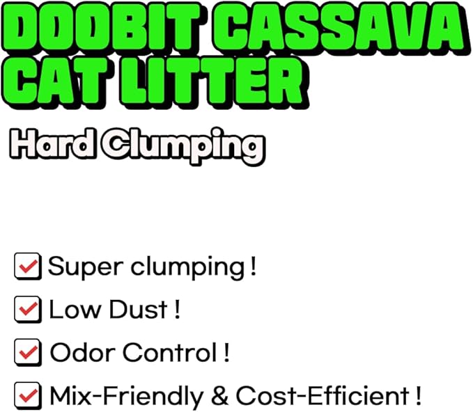 100% Cassava Cat Litter, Natural Clumping Litter, Dust-Free, Super Clumping, Soft Texture, Mixable with Crystal cat Litter,I'm Gonna Pee(5.7lb x 1pack)