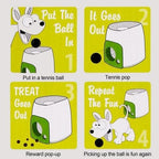 Automatic Interactive Tennis Machine Dog Feeder Ball Launcher Dog Toy Ball Thrower Enrichment Toys for Dogs. Interactive Puppy for Small and Medium Size Dogs, 3 Balls Included (2 inch)