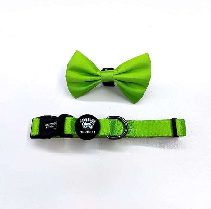 Joyride Harness Dog Collar with Removable Bowtie - Adjustable and Breathable for All Dog Breeds, Strong D-Ring and Heavy Duty Buckle, for Pet Lovers