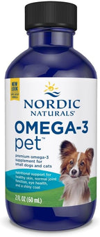 Nordic Naturals Omega-3 Pet, Unflavored - 2 oz - 294 mg Omega-3 Per One mL - Fish Oil for Small Dogs & Cats with EPA & DHA - Promotes Heart, Skin, Coat, & Immune Health