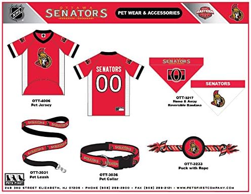 Pets First NHL Ottowa Senators Puck Toy for Dogs & Cats. Play Hockey with Your Pet with This Licensed Dog Tough Toy Reward!