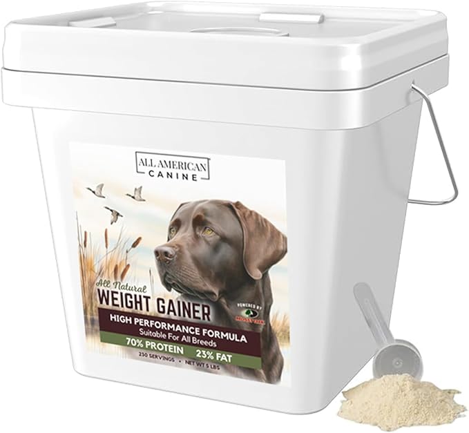 Bulk Dog Weight Gainer – High Calorie Dog Food Supplement & Protein Powder for Rapid Weight Gain, Mass, and Recovery – Appetite Stimulant – 230 Servings