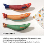 Cat Toys with Soft Chew Kicker Cat Toys for Indoor Cats & Kittens, Crinkle &Rattle Fish Sound Toy (1 Pack)