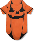 Pumpkin Dog Shirts for Large Dogs Funny Halloween Costumes for Dogs Breathable Chihuahua Clothes for Girl Boy Lightweight Yorkie Puppy Clothes Outfit Cat Vest for Luau Party Beach