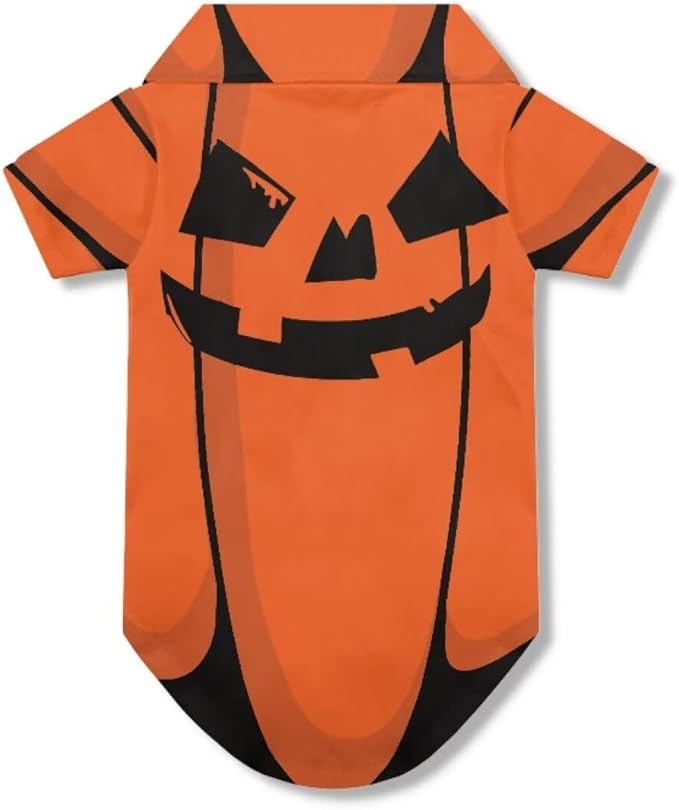 Pumpkin Dog Shirts for Small Dogs Funny Halloween Costumes for Dogs Breathable Chihuahua Clothes for Girl Boy Lightweight Yorkie Puppy Clothes Outfit Cat Vest for Luau Party Beach