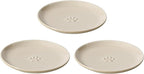 6.1'' Ceramic Wide Cat Dishes, Set of 3 Ceramic Cat Bowls, Indoor Kitten Feeding Wet & Dry Shallow Food Dish Anti Whisker Fatigue(3 Pcs)