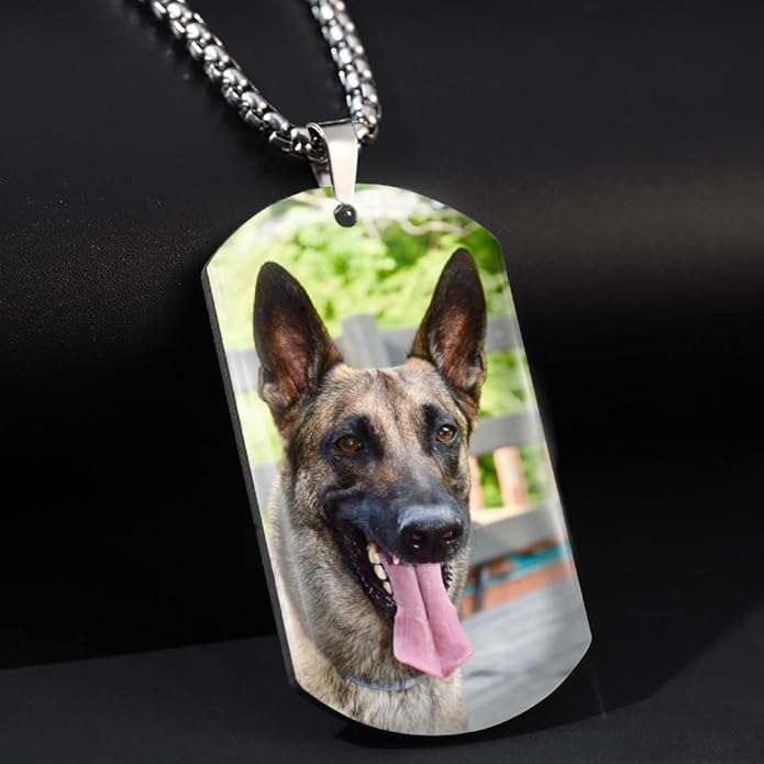 Funnylife Custom Pet Memorial Necklace - Dog Loss Gift - Sympathy for Pet Loss