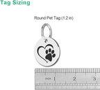 MYLUCKYTAG Stainless Steel QR Code Dog Tags - Scan QR for Instant Pet Location Alerts
