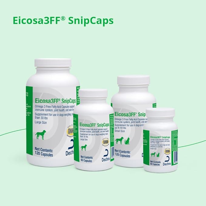 SnipCaps Omega 3 Free Fatty Acid Capsules for Dogs - Large, 120 ct