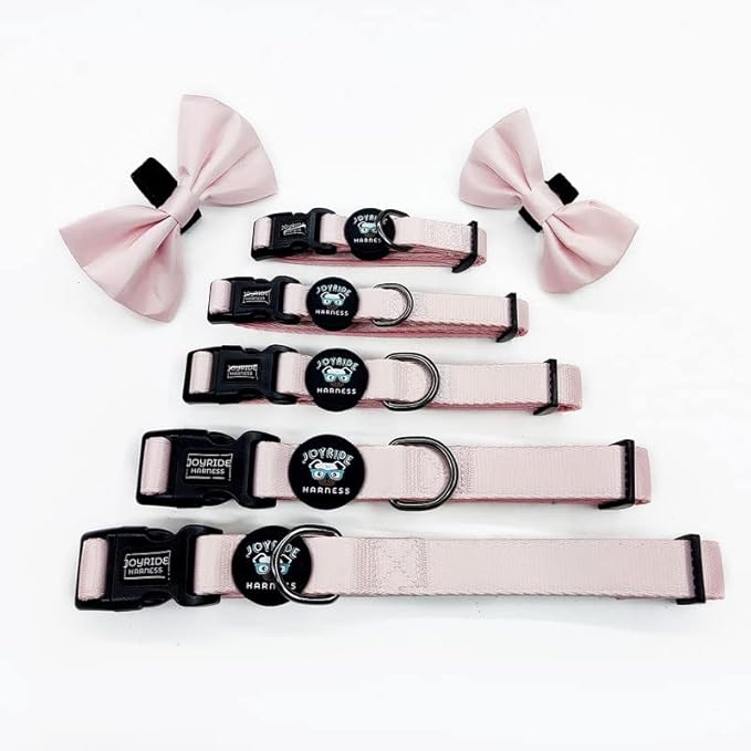 Joyride Harness Dog Collar with Removable Bowtie - Adjustable and Breathable for All Dog Breeds, Strong D-Ring and Heavy Duty Buckle, for Pet Lovers