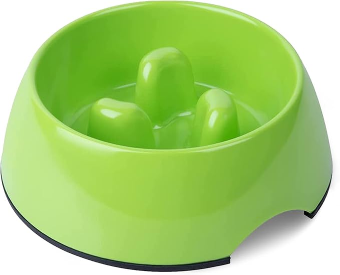 SUPERDESIGN Slow Feeder Dog Bowl Cat Bowl 1 Cup Slow Feeding Dog Bowl for Small Medium Breed Anti Gulping Healthy Eating Interactive Bloat Stop Alternative Non Slip Puzzle Dog Food Bowl, Green