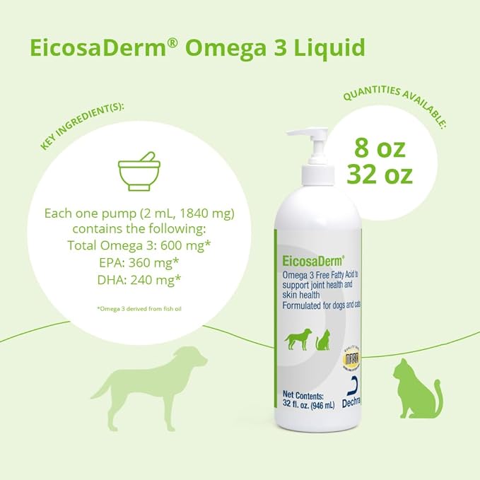 Omega 3 Liquid for Dogs and Cats, 32 oz