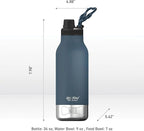 Asobu Dog Barky Bottle – Insulated Stainless Steel Water Bottle with 2 Removable Dog Bowls for Food, Treats & Water – Pet-Friendly Travel Bottle for Hiking, Road Trips & Outdoor Adventures