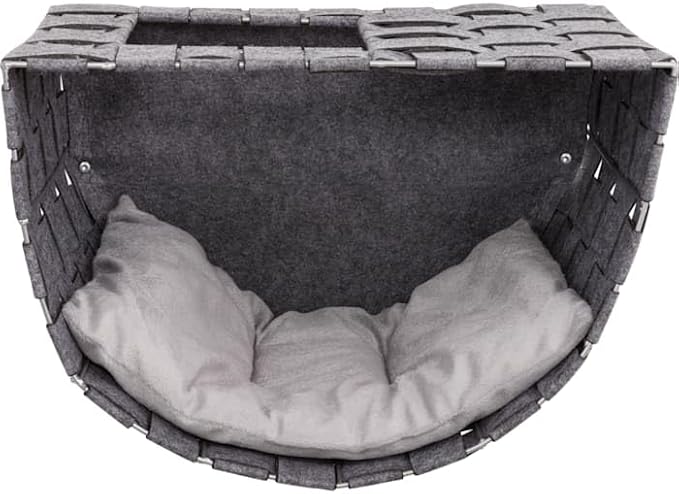 TRIXIE Frehi Wall Mount Cat Condo Set, 2 Condos and 2 Steps, Dark Gray