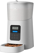 PETLIBRO Automatic Cat Feeder, 6L Auto Pet Cat Dry Food Dispenser with Clog-Free Design, Low Food LED Indication, 0-50 Portion Control for 1-6 Meals Daily, 10s Voice Recorder for Small & Medium Pets