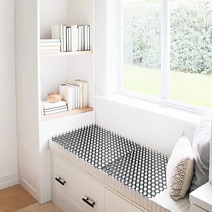 16 X 13 Inch Scat Mat for Cats, 10 Pack Cat Scat Mat with Spikes - Indoor/Outdoor Pet Deterrent Solution for Plants, Furniture, and More - Keep Cats and Dogs Away