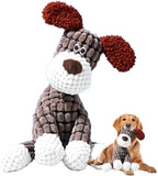 Indestructible Dog Toy, 2026 New Durable Plush Dog Toys for Aggressive Chewers, Squeaky Chew Toy for Small Medium Large Dogs Puppy Teething Toys (Brown)