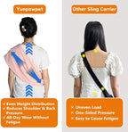 Dog Sling Carrier – Ice Silk Dog Slings for Small Dogs up to 10 lbs, Breathable Dog Carrier Sling with Adjustable Safety Strap & Buckle, Portable Cat Sling Carrier (Pink)