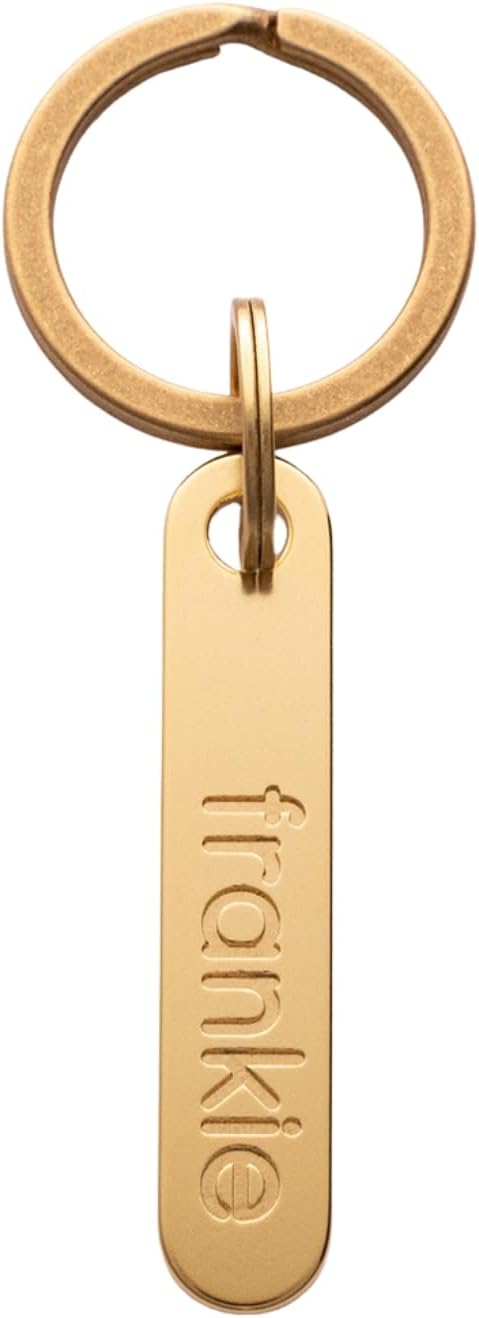 Solid Brass PET TAG - Modern, Minimal Pet IDs. Durable, Lifetime Tags with deep Cut Text. Includes Space for Two Phone Numbers. (Long)