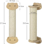 haozaikeji Cat Scratching Post for Crate Cage, Cage Mount Cat Scratcher Cage Scratcher Pole Natural Sisal Cat Scratching Post with Self Groomer and Massager for Indoor Cats Kitten