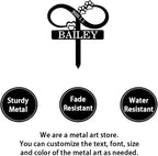 Personalized Dog Memorial Grave Marker with Hearts Paws, Custom Dog Name Memorial Stake Metal Engraved Sign, Dog Memorial Sign with Stake Pet Headstone Memorial Plaque Burial Stake for Dog