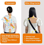 Dog Sling Carrier - Dog Sling for Small Dogs up to 10 lbs, Dog Carrier Sling with Adjustable Safety Strap & Buckle,Portable Dog Slings for Travel, Hands Free Cat Sling (Daisy)