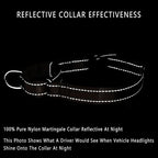 PLUTUS PET Reflective Martingale Collar with Quick Snap Buckle,No Pull Dog Choker Collar for Small Medium Large Dogs, L, Chocolate