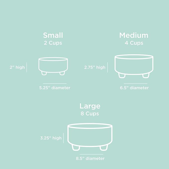 Waggo Uplift Ceramic Dog Bowl for Small Medium and Large Breeds - Heavyweight and Durable Pet Food and Water Dish Crock, Dishwasher Safe, Modern, Elevated Feeder (Vintage Grey, Medium)