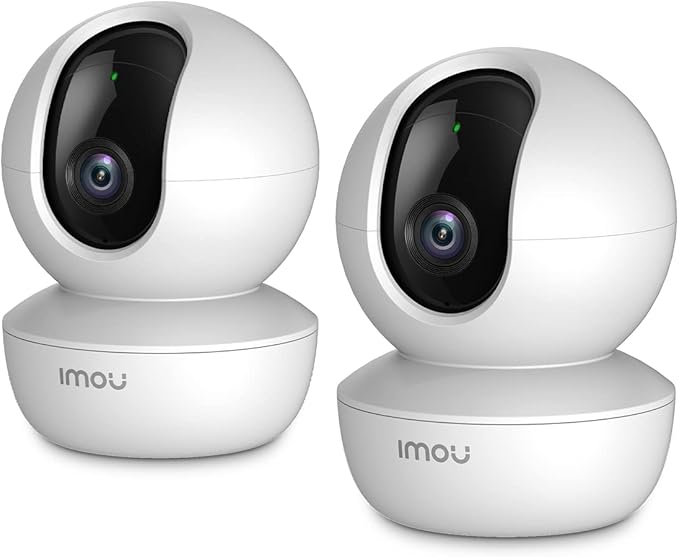 Imou 360° Security Camera Indoor with AI Human/Motion/Sound Detection, WiFi Camera Indoor Wireless 1080P for Pet/Dog/Baby, Smart Tracking, Siren, Night Vision, 2-Way Audio, Works with Alexa, 2 Pack