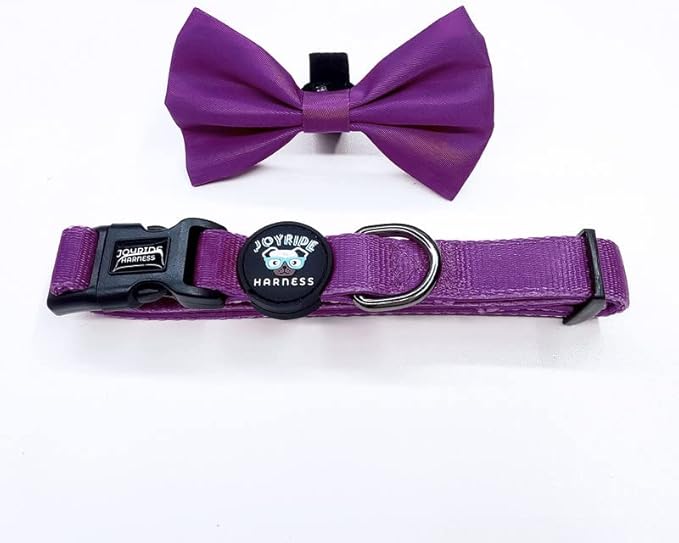 Joyride Harness Dog Collar with Removable Bowtie - Adjustable and Breathable for All Dog Breeds, Strong D-Ring and Heavy Duty Buckle, for Pet Lovers