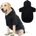 KOOLTAIL Basic Dog Hoodie - Soft and Warm Dog Hoodie Sweater with Leash Hole and Pocket, Dog Winter Coat, Cold Weather Clothes Sweatshirt for Small Medium Large Dogs Puppy Cat Boys Girls Black XL