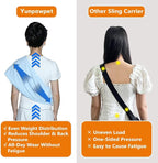 Dog Sling Carrier – Ice Silk Dog Slings for Small Dogs up to 10 lbs, Breathable Dog Carrier Sling with Adjustable Safety Strap & Buckle, Portable Cat Sling Carrier (Blue)