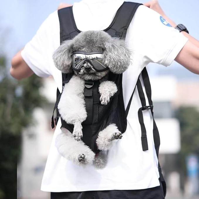 Pet Front Dog Carrier Backpacks, Adjustable Dog Backpack Carrier, Comfortable Shoulder Straps, Soft Sponge Cushion, Designed to Fit Pets, S Size, 2-7LB