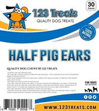 Pig Ears for Dogs, 100% Natural Long Lasting Pork Dog Chews, Ideal for All Chewers, Delicious and Healthy Dog Treats, Half Pig Ears (One Pack of 30)