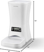 DOGNESS 9L Dog Feeders for Large Dogs, Automatic Dog Feeder with Timer Extra Large, Programmable Auto Pet Food Dispenser Feeder, Portion Control, Voice Recording, Battery and Plug-in Power