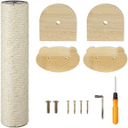 haozaikeji Cat Scratching Post for Crate Cage, Cage Mount Cat Scratcher Cage Scratcher Pole Natural Sisal Cat Scratching Post with Self Groomer and Massager for Indoor Cats Kitten