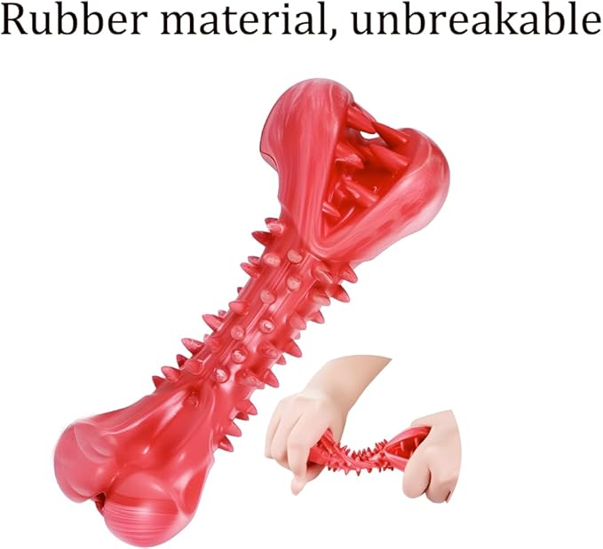 Indestructible Dog Chew Toys for Aggressive Chewers-Durable Rubber Toy for Large MediumSmall Dogs, Interactive Puppy Teething Chewer (Fit for Small Dogs)