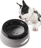 Dog Water Bowl 25oz No Spill Pet Water Bowl Large Capacity Slow Water Feeder, Spill Proof Pet Water Dispenser Vehicle Carried Slow Drinking Travel Water Bowl for Dogs/Cats/Pets (Grey)