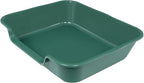 1 Pack Extra Large Dog Litter Box Pan Tray (ABS Material), Low Entry Jumbo Senior Litter Boxes for Multiple Kitten Big Cats, Pet Safe Indoor Dog Potty (Green, 24" L x 20" W)