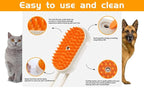 Cat Steam Brush - 3 in 1 Spray Pet Comb for Shedding, USB Rechargeable Pet Hair Removal, for Cats, Cat Grooming Brush, for Kittens and Puppies, Massage and Remove Loose Hair