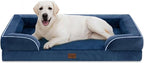 Comfort Expression PV Washable Jumbo Dog Bed for Extra Large Dogs, Waterproof Orthopedic Dog Beds, Jumbo Breed Pet Sofa Couch with Removable Cover & Non-Slip Bottom(Navy Blue)